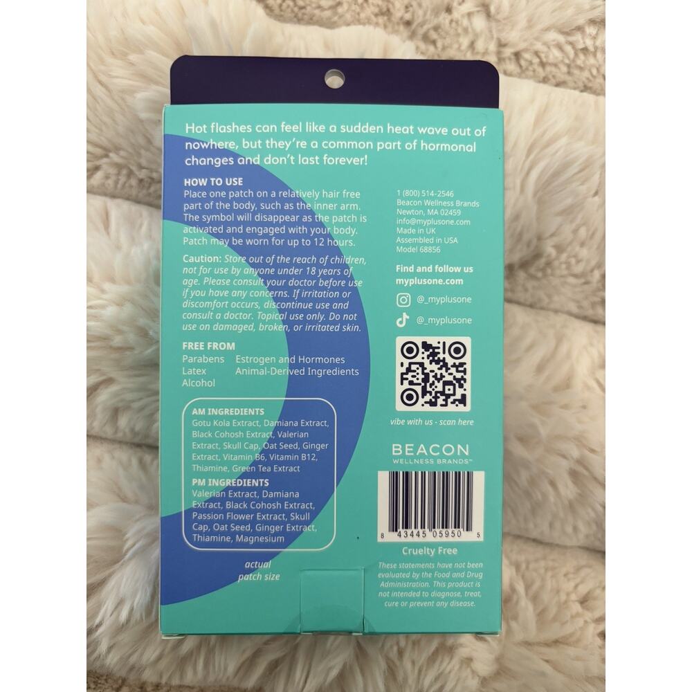 Plus One Vital Menopause Patch (AM/PM) 16 Patches Exp 10/2028 NEW - Picture 2 of 3